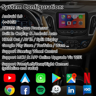 Chevrolet Malibu Android Carplay Multimedia Διασύνδεση με ασύρματη αυτοκινητό πλοήγηση Android