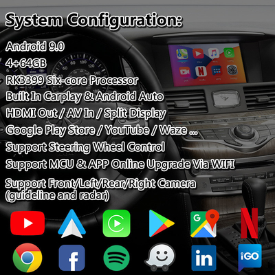 Lsailt Android Multimedia Interface Box για το Infiniti Q70 με ασύρματο Android Auto Carplay