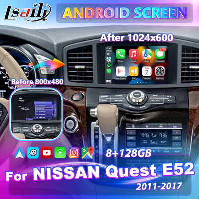 Οθόνη πολυμέσων Android HD 8 ιντσών Lsailt για Nissan Quest E52 2011-2017