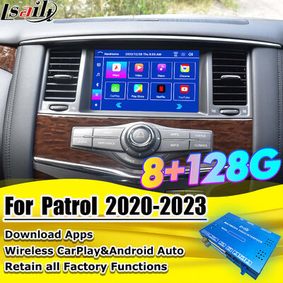 Lsailt 8G Android Multimedia Interface για την Nissan Patrol 2020-2023 Χάρτης Google, CarPlay, Android Navigation Box, YouTube