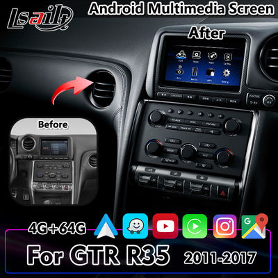 Οθόνη πολυμέσων Lsailt 7 ιντσών Android Carplay Carplay για Nissan GTR R35 2011-2017